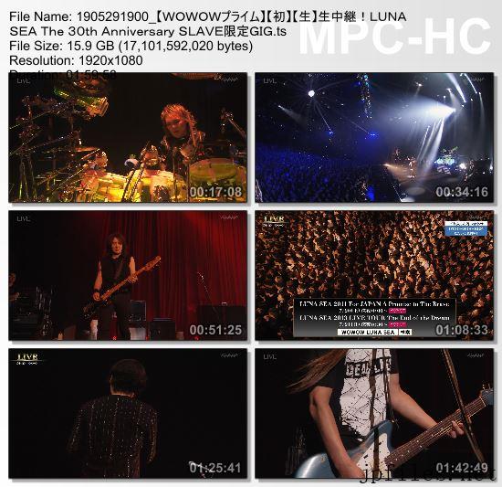 Luna Sea 生中継 Luna Sea The 30th Anniversary Slave限定gig Wowow Prime 19 05 29 Japanese Files